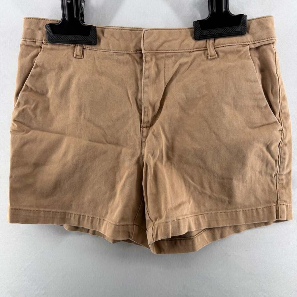 0451 Banana Republic Women's Tan Cotton Blend Chino Shorts Size 8